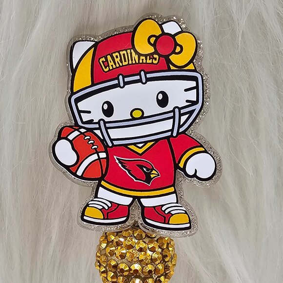 Football Kitty Cardinals Badge Holder - Picture 1 of 1